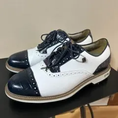 美品 フットジョイ 本革レザー プレミアターロウ ゴルフシューズ 25.0