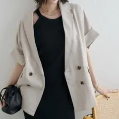 DISCOAT テックリネン半袖シャツジャケット