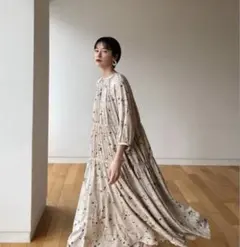 桐島かれんさん着用 HOUSE OF LOTUS ハンドブロックプリントスカート