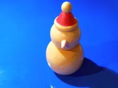 【未使用】木製 雪だるま 置物 スノーマン 北欧風 クリスマス オブジェ