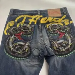 Ed Hardy デニム　32×34 ラインストーンのサムネイル