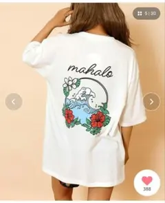 anap mimpi ハワイアン プリント オーバーサイズ Tシャツのサムネイル