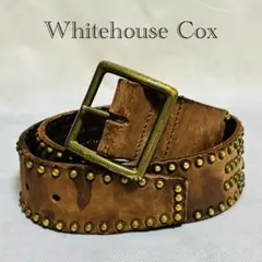 廃盤品！】ホワイトハウスコックス レザーメッシュベルトダーク
