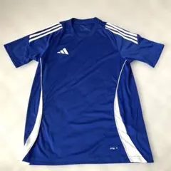 adidas 青 サッカーシャツ Mサイズ