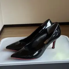 DIANA ブラック エナメル ハイヒール(23.5cm)