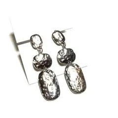 メタル3連ピアス シルバーピアス シルバー ピアス ロングピアス ロング