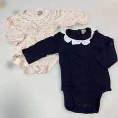美品petit main 襟付きロンパース 2点セット