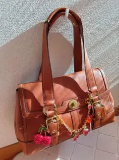 大幅お値下げ・美品！COACH ハンドバッグ ショルダー レザー 本革 コーチ茶