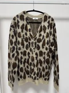 ヒョウ柄ニットカーディガン 長袖 wego