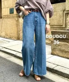 DOUDOU  ワイドデニム　サイズ36のサムネイル