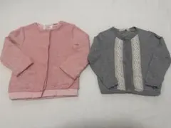 ZARA カーディガン 2点セット ピンク グレー