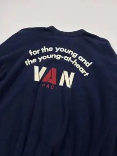 VAN JAC　ヴァンジャケット　アーチロゴ　スウェット　ネイビー