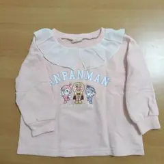 アンパンマン フリル付きトレーナー ピンク　汚れあり