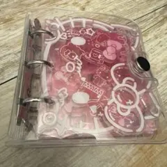 ハローキティー　シール帳　バインダー　ピンク