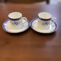 Tiffany & Co. 花柄カップ・ソーサー 2個セット