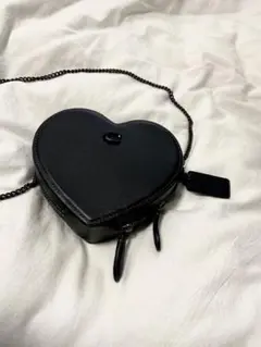 COACH コーチハートショルダーバッグ　ハート　クロスボディ　14 BLACK