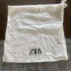 ZARA ショップ袋 保存袋 巾着 ホワイト - メルカリ