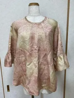 着物リメイク　チュニック　ブラウス　正絹　M〜L