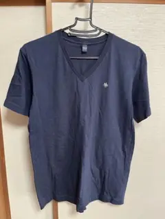 POLO ネイビー Vネック Tシャツ S