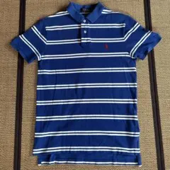 ✨美品✨ポロラルフローレン ボーダーポロシャツ S 赤レッド スモールポニー