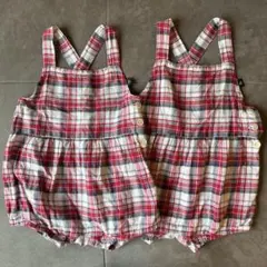 【2枚セット】 80cmアニエスベー ロンパース ブルマ 双子 サイズ1のサムネイル