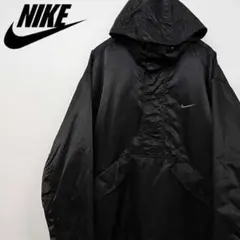 【90s 古着】ナイキ NIKE 刺繍 ハーフジップ ナイロンジャケット XL