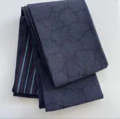 【新品】【結城紬 、刺子紬正絹 兵児帯】半幅帯 ハンドメイド 大人用