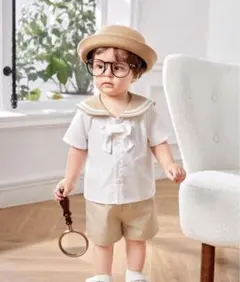 セイラー服　ボウタイシャツと短パン　2-3Yのサムネイル