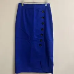 スピックアンドスパン　青　スカート　ボタンのサムネイル