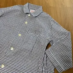 銀座　大和屋シャツ　チェック柄パジャマ ネイビー