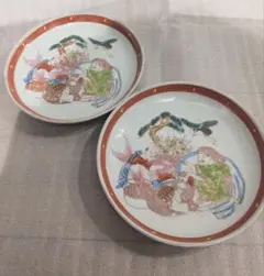 明治期 九谷焼 色絵 小皿