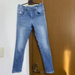 ブルークロス　ストレッチデニムパンツ　裏暖か