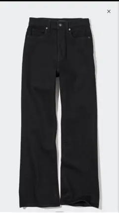 UNIQLO フレアデニムパンツ ブラック 26のサムネイル