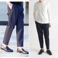 デニムスラックス テーパードパンツ リアクティブデニムのサムネイル
