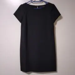 ZARA WOMAN ブラックひざ丈ワンピース XSのサムネイル