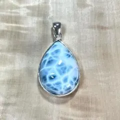 高品質　ラリマー　ペンダント　ネックレス　silver925 3-41