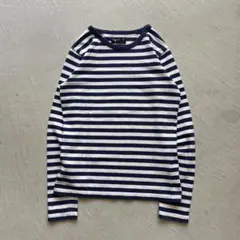 00s agnes b. border l/s ボーダー ロンt 青 白
