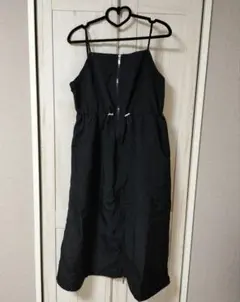 ◾️H&M☆ドローストリングスワンピース　ブラックLサイズ