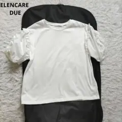 ELENCARE DUE 半袖 ボリューム 袖 フリル 白 ホワイトのサムネイル