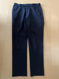 ユニクロ　感動パンツ　ウールライク　ネイビー