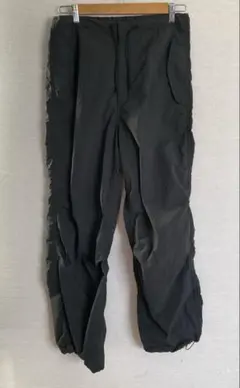 GU パラシュートパンツ S ブラック