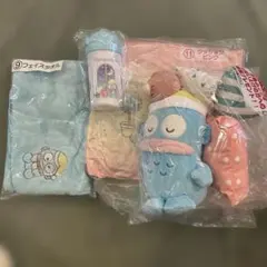 サンリオ当たりくじ ハンギョドン ラストワン タンブラー、クッション、タオル