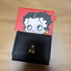 ベティ・ブープ 三つ折り財布 ミッキー刺繍付きのサムネイル