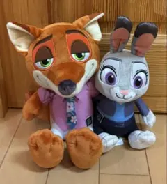 ズートピア2　ペアぬいぐるみ　ジュディ＆ニック