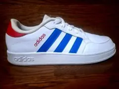 値下げ↘★美品♥adidas♥ スニーカー ホワイト ブルー レッド24㎝のサムネイル