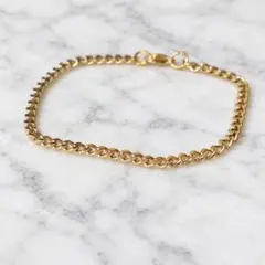 4mm ゴールド 喜平チェーン ブレスレット シンプル 男女兼用 ステンレス