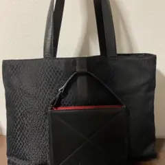 ☆開店セール☆ 未使用日 美品 ランセル レザー×ジャガード ロゴトートのサムネイル