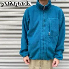 90s☆USA製☆patagonia☆シンチラフリースジャケット☆グリーン系☆L