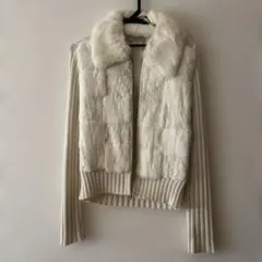 ファー ニット カーディガン