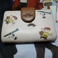 COACH スヌーピー 二つ折り財布